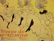Henri  Toulouse-Lautrec Miss Eglantine's Troupe oil painting reproduction